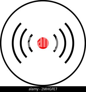 Round Live Streaming Icon. Live icon. Editable vector. Stock Vector