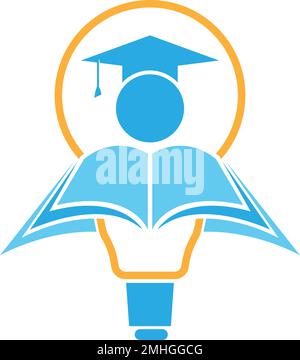 Lamp education icon logo design illustration Stock Vector
