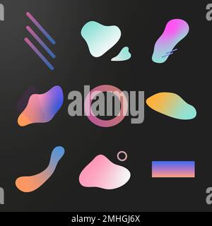 Colorful gradient collection vector Stock Vector