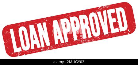 LOAN APPROVED text written on red grungy stamp sign. Stock Photo