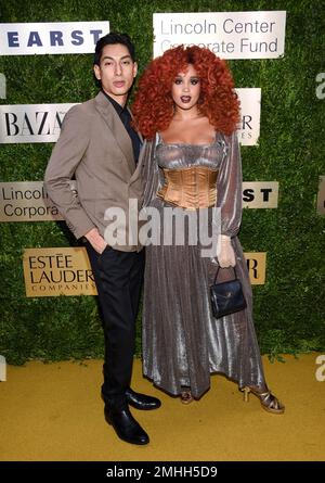 Lucas Goodman and Jillian Hervey of the R&B duo Lion Babe arrive at The