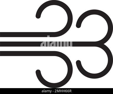 wind vector icon illustration simple design Stock Vector