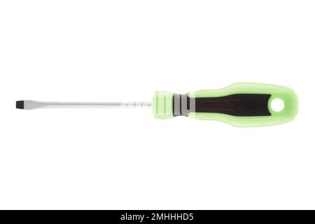 Flathead screwdriver on white background Stock Photo