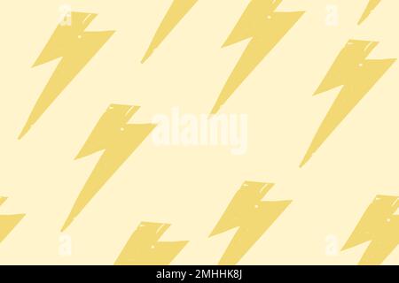 Thunder seamless pattern background vector in cute weather theme Stock Vector