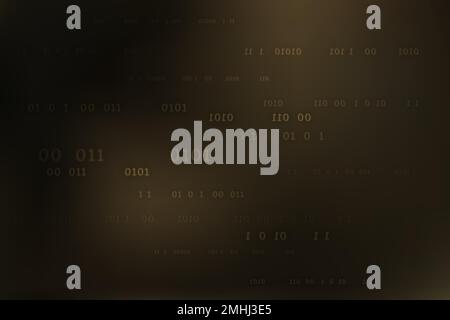 Binary code pattern vector on dark background Stock Vector