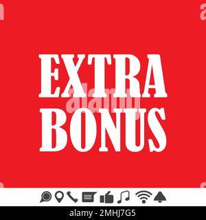 Extra bonus background vector design template. Stock Vector