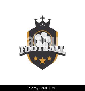 Football or soccer club logo badge vector image. Football or soccer Club Logo Template Creator for Sports Team Vector Stock Vector