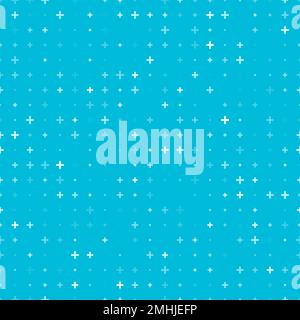 Plus hospital pattern background of seamless cross, health and medicine vector geometric symbols. Medical ornament of plus cross pattern for clinic poster, doctor or pharmacy website blue background Stock Vector