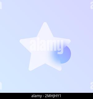 star glass morphism trendy style icon Stock Vector