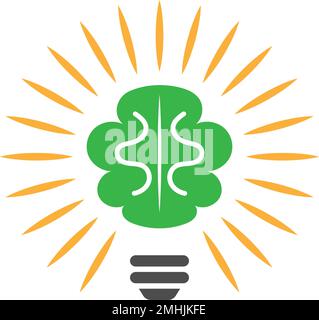 Lamp education icon logo design illustration Stock Vector
