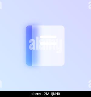 notepad glass morphism trendy style icon Stock Vector