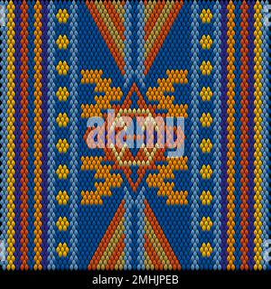 Ornament, mosaic, ethnic, folk pattern. It is made in bright, juicy, perfectly matching colors. Stock Vector