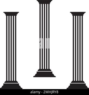 column Logo. vector illustration template design Stock Vector