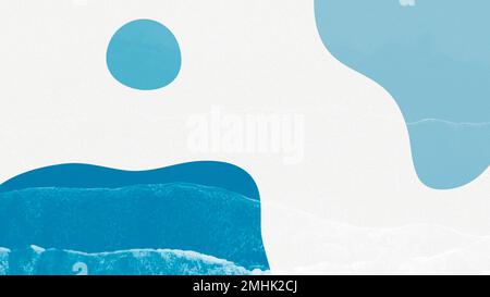 Cerulean simple Memphis design presentation vector Stock Vector