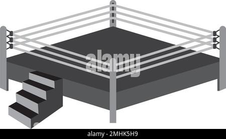 boxing ring logo vector illustration design template. Stock Vector