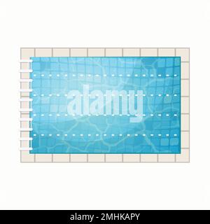 Blue water swimming pool Stock Vector