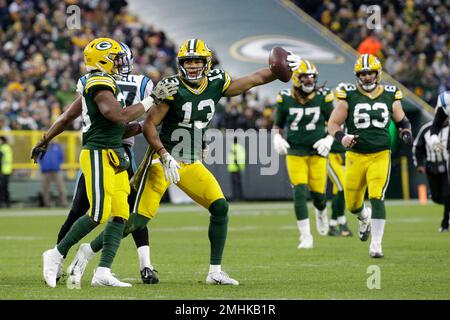 Chicago, Illinois, USA. 03rd Jan, 2021. - Packers #13 Allen Lazard warms up  before the NFL Game between the Green Bay Packers and Chicago Bears at  Soldier Field in Chicago, IL. Photographer: