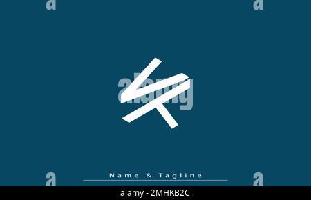 Alphabet letters Initials Monogram logo VT , TV Stock Vector