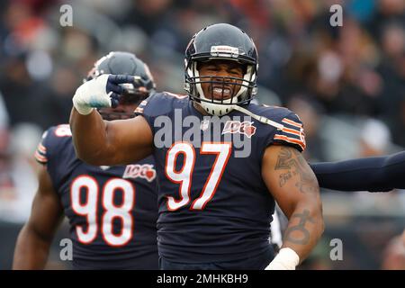 Chicago, United States. 29th Sep, 2019. Chicago Bears defensive tackle Nick  Williams (97) celebrate a defensive play against the Minnesota Vikings  during the second half of an NFL game at Soldier Field