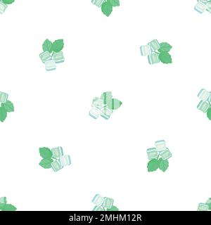 Mint gum pads pattern seamless vector Stock Vector