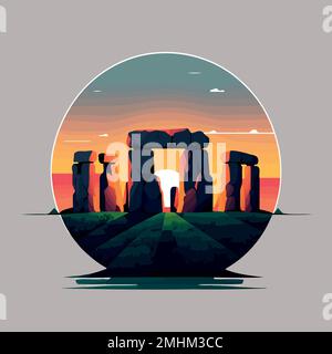 illustration of composite structure formed by large and heavy stones ...