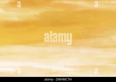 Yellow watercolor background, desktop wallpaper abstract design vector Stock Vector