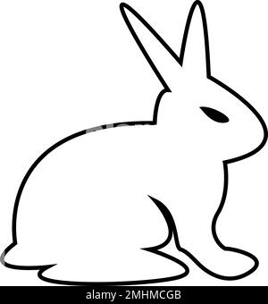 Rabbit icon. Animal symbol. Linear style sign for mobile concept and web design. Rabbit symbol logo illustration. vector graphics. Vector illustration Stock Vector