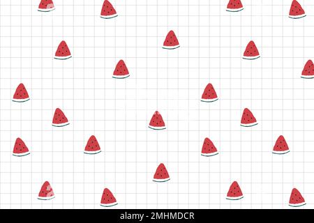 Watermelon background desktop wallpaper, cute summer vector Stock Vector