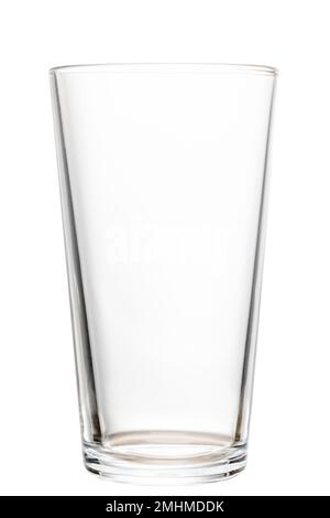 Empty shaker pint beer glass isolated on white background Stock Photo