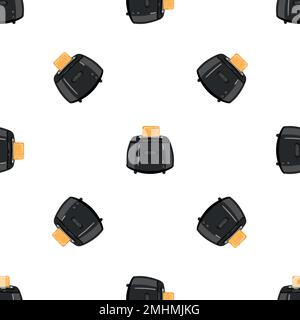 Toaster pattern seamless vector Stock Vector