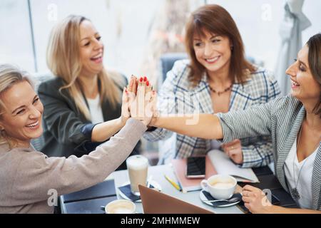 Picture of hands together on business meeting Stock Photo