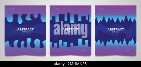 Colorful abstract geometric gradient style background, liquid color modern background template, Fluid shapes composition vector. Stock Vector
