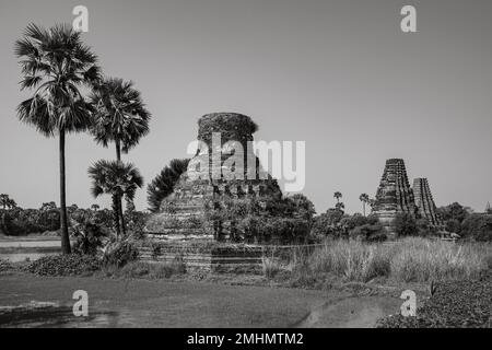 The temple ruins of Ava at Mandalay in Myanmar Stock Photo