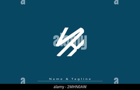 Alphabet letters Initials Monogram logo VK , KV Stock Vector