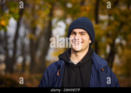 Smiling man looking away Stock Photo