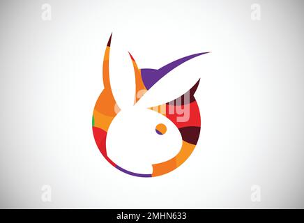 Low Poly Rabbit Icon Logo Design, Creative Rabbit Logo Design. Animal Logo Design Vector Icon Illustration Stock Vector