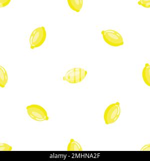 Lemon fruit pattern seamless vector Stock Vector