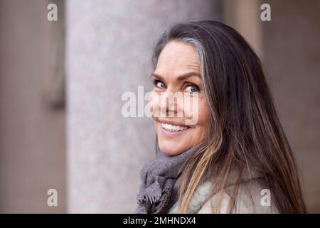 Portrait of beautiful senior woman Stock Photo