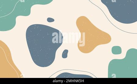 Hand drawn background with abstract shapes using pastel colors. Vector illustration. Stock Vector