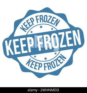 Keep frozen label or stamp on white background, vector illustration Stock Vector