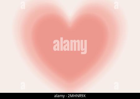 Blurry peach heart background vector in gradient vintage style Stock Vector