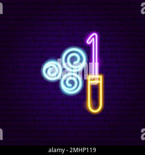 Wool Felting Neon Sign Stock Vector