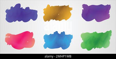 Watercolor texture badges, colorful watercolor texture, artistic hand drawn background. Stock Vector