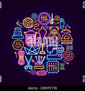 Handmade Neon Concept Stock Vector