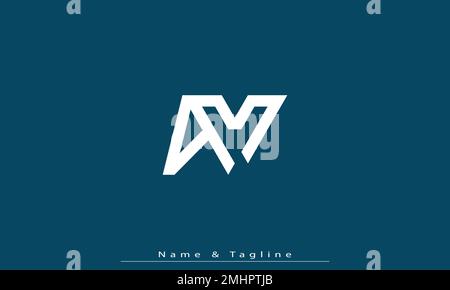 Alphabet letters Initials Monogram logo VM , MV Stock Vector