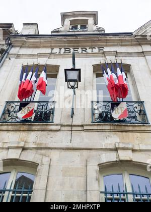 city hall facade town hall facade in poitou charente Poitiers in France Stock Photo