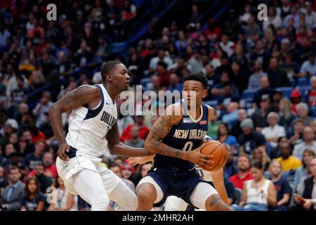 New Orleans Pelicans guard Nickeil Alexander Walker 0 drives to