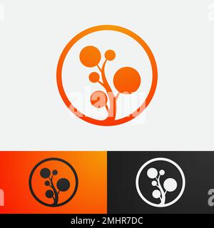 abstract tree logo template with gradation colors for corporate design Stock Vector