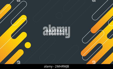 Dark and yellow background with abstract shape design. Eps10 vector. Stock Vector
