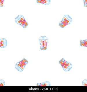 Gum glass pattern seamless vector Stock Vector